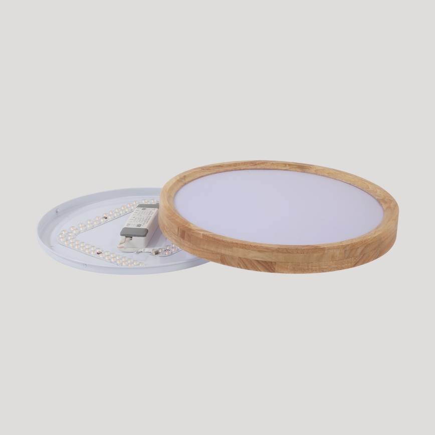 Brilagi - LED plafondlamp WOODROUND LED/30W/230V 3000/4000/6000K Ø 40 cm hout CRI 90