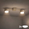 Brilagi - LED RGB+CCT Spot dimmable MONO 2xGX53/14W/230V 2700-6500K Wi-Fi Tuya beige
