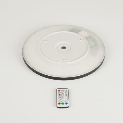 Brilagi - LED RGBW dimbare plafondlamp ULTRA SLIM LED/18W/230V 2700-6500K Ø 30 cm zwart + afstandsbediening