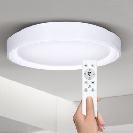 Brilagi - Dimbare LED RGB plafondlamp FLOCO LED/30W/230V 3000-6500K Wi-Fi Tuya + LED/6W + afstandsbediening