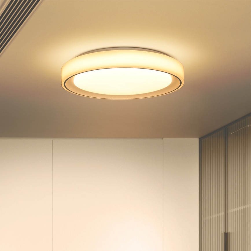 Brilagi - Plafonnier LED RGB dimmable FLOCO LED/30W/230V Ø 39,5 cm 3000-6500K Wi-Fi Tuya + LED/6W + télécommande