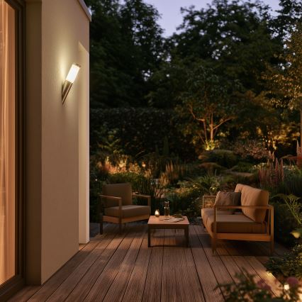 BRILAGI - Applique murale extérieure LED RGBW dimmable ELIA 1xE27/6,5W/230V 2700-6500K IP44 Wi-Fi chrome mat