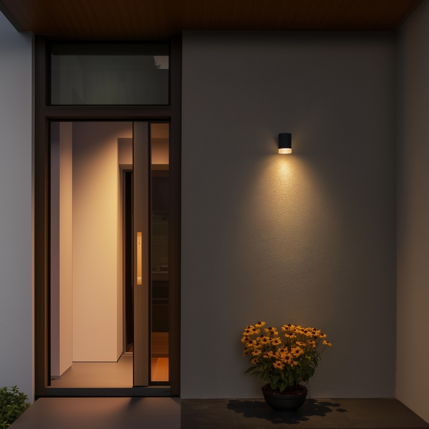 Brilagi - Applique murale d'extérieur LED RGBW dimmable MATERA 1xGU10/6W/230V 3000K IP54 anthracite + télécommande