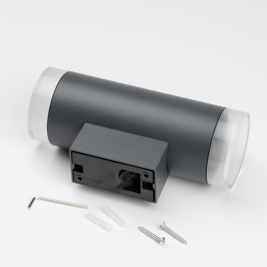 Brilagi - Applique murale d'extérieur LED RGBW dimmable MATERA 2xGU10/4,8W/230V 3000K IP54 anthracite + télécommande