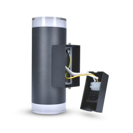 Brilagi - Applique murale d'extérieur LED RGBW dimmable MATERA 2xGU10/4,8W/230V 3000K IP54 anthracite + télécommande