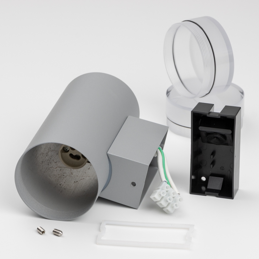 Brilagi - Applique murale LED RGBW dimmable d'extérieur MATERA 2x GU10/4,8W/230V 3000K IP54 gris + télécommande