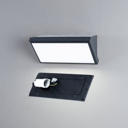 Brilagi - Applique murale d'extérieur LED RGBW à intensité variable TRIANGLE 1xE27/15W/230V 2700-6500K IP65 anthracite