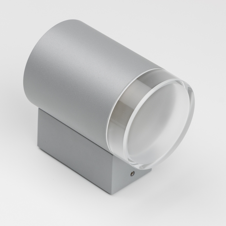 Brilagi - LED RGBW dimbare buitenwandlamp MATERA 1xGU10/6W/230V 3000K IP54 grijs + afstandsbediening