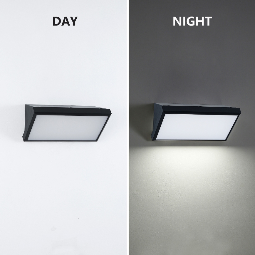 BRILAGI - LED RGBW dimbare buitenwandlamp TRIANGLE 1xE27/12W/230V 2700-6500K IP65 zwart