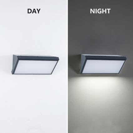 Brilagi - LED RGBW dimbare buitenwandlamp TRIANGLE 1xE27/9W/230V 2700-6500K IP65 antraciet