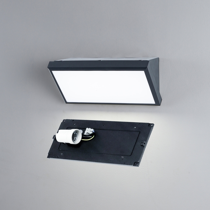 Brilagi - LED RGBW dimbare buitenwandlamp TRIANGLE 1xE27/9W/230V 2700-6500K IP65 antraciet