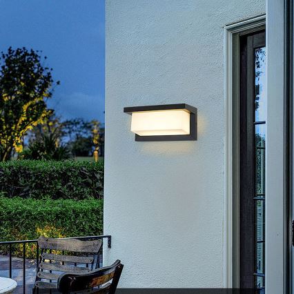 Brilagi - LED RGBW dimbare buitenwandlamp BRICKY 1xE27/15W/230V 2700-6500K IP54 zwart