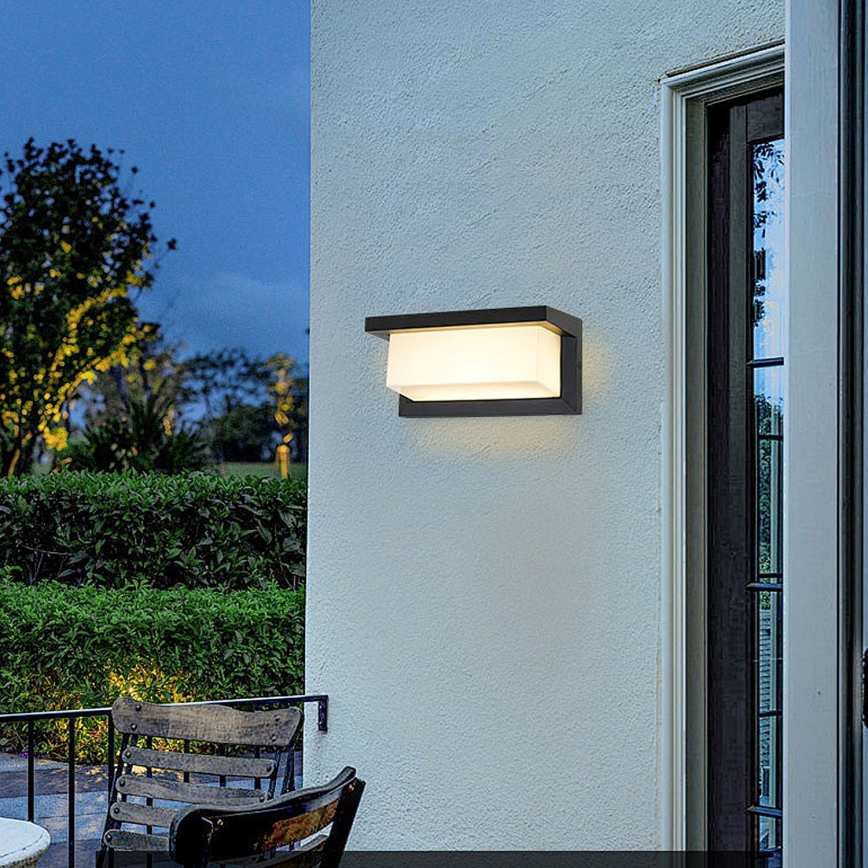 Brilagi - LED RGBW dimbare buitenwandlamp BRICKY 1xE27/15W/230V 2700-6500K IP54 zwart