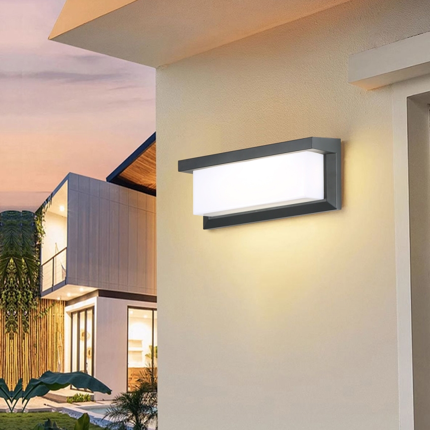 Brilagi - LED RGBW dimbare buitenwandlamp BRICKY 1xE27/9W/230V 2700-6500K antraciet IP54