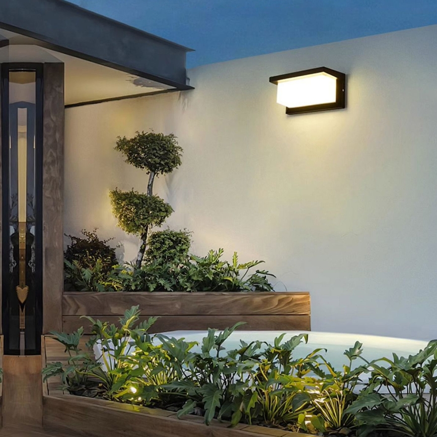 Brilagi - LED RGBW dimbare buitenwandlamp BRICKY 1xE27/9W/230V 2700-6500K IP54 zwart
