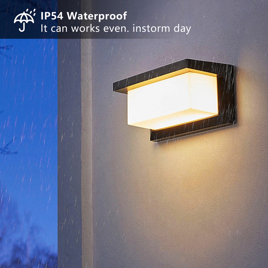 Brilagi - LED RGBW dimbare buitenwandlamp BRICKY 1xE27/9W/230V 2700-6500K IP54 zwart