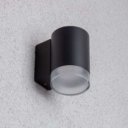 Brilagi - LED RGBW dimbare buitenwandlamp MATERA 1xGU10/6W/230V 3000K IP54 zwart + afstandsbediening