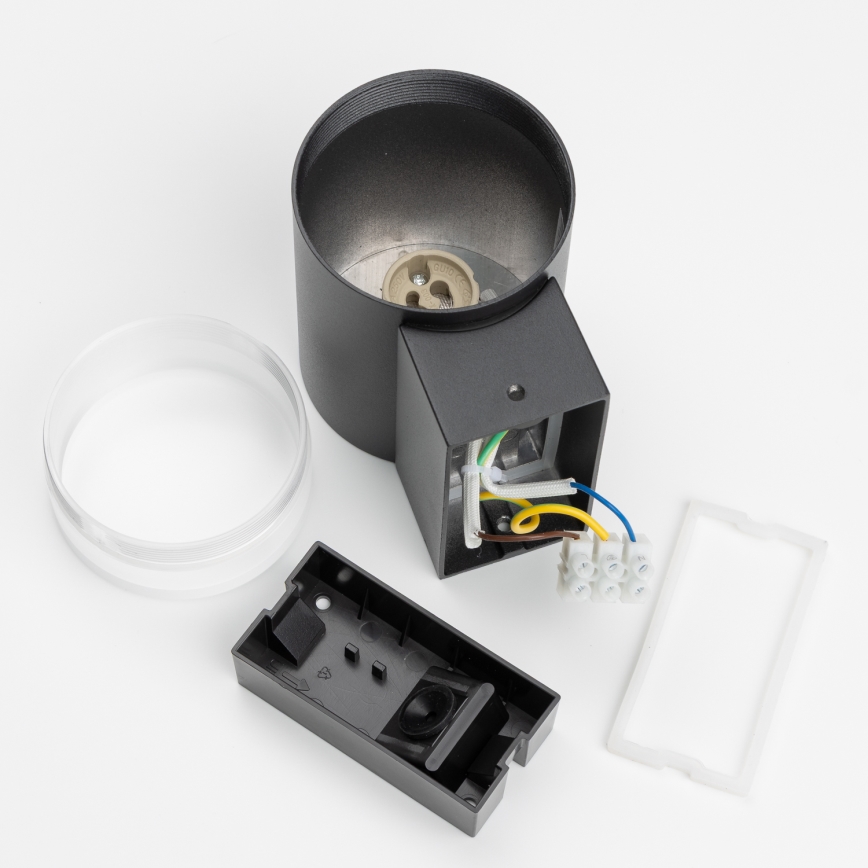 Brilagi - LED RGBW dimbare buitenwandlamp MATERA 1xGU10/6W/230V 3000K IP54 zwart + afstandsbediening