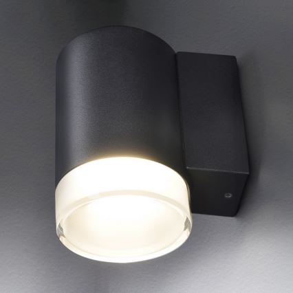Brilagi - LED RGBW dimbare buitenwandlamp MATERA 1xGU10/6W/230V 3000K IP54 zwart + afstandsbediening