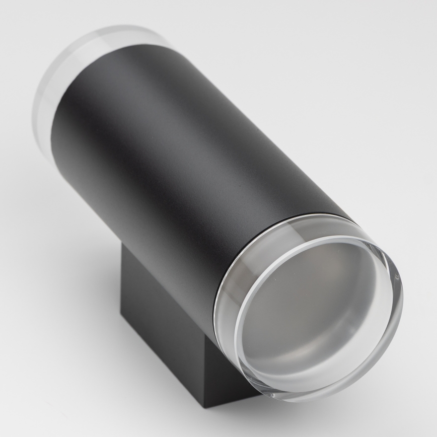 Brilagi - LED RGBW dimbare buitenwandlamp MATERA 2xGU10/6W/230V 3000K IP54 zwart + afstandsbediening