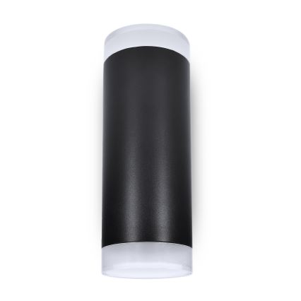 Brilagi - LED RGBW dimbare buitenwandlamp MATERA 2xGU10/6W/230V 3000K IP54 zwart + afstandsbediening