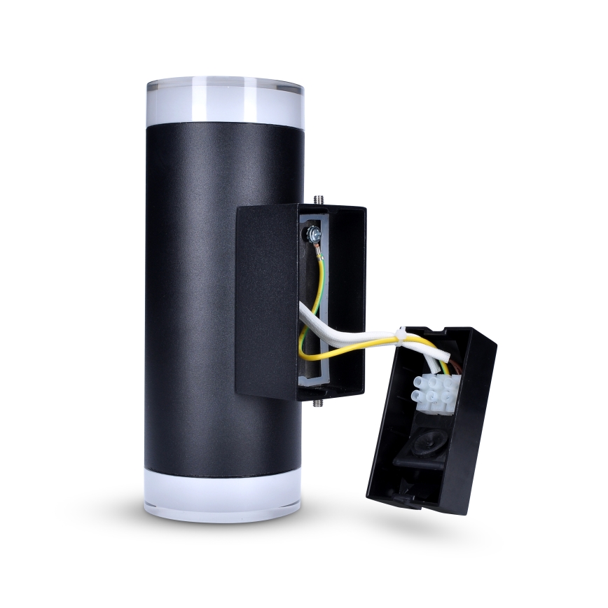 Brilagi - LED RGBW dimbare buitenwandlamp MATERA 2xGU10/6W/230V 3000K IP54 zwart + afstandsbediening