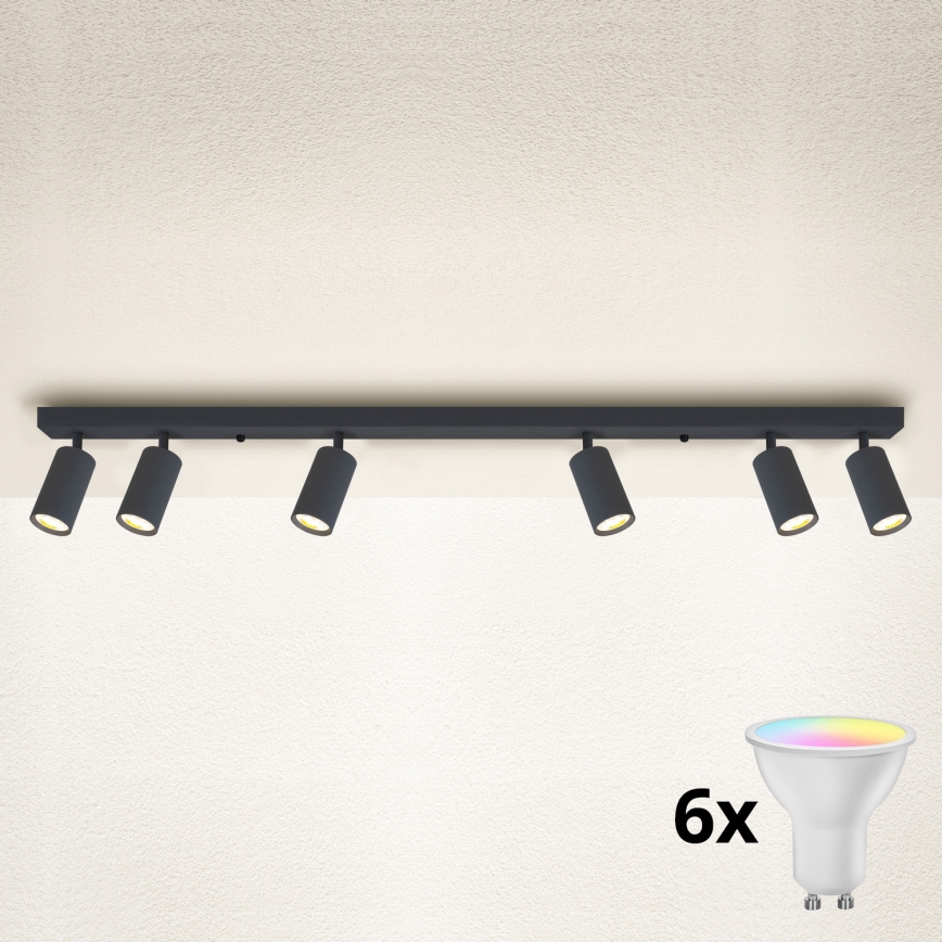 Brilagi - LED RGBW dimbaar spotarmatuur SELE 6xGU10/6,5W/230V 2700-6500K antraciet