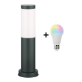 Brilagi - LED RGBW dimbare buitenlamp 1xE27/9W/230V 2700-6500K IP44 40 cm antraciet