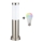 Brilagi - LED RGBW dimbare buitenlamp 1xE27/9W/230V 2700-6500K IP44 40 cm mat chroom