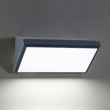 Brilagi - LED RGBW dimbare buitenwandlamp TRIANGLE 1xE27/15W/230V 2700-6500K IP65 antraciet