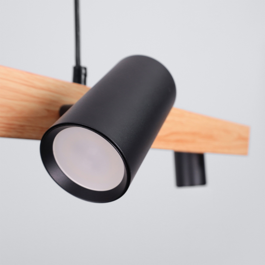 BRILAGI - LED RGBW dimbare hanglamp aan kabel SELE 6xGU10/6,5W/230V 2700-6500K zwart/eikendecor + afstandsbediening