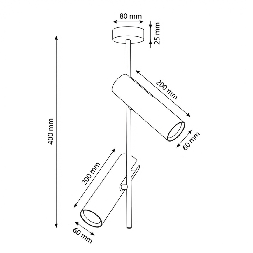 BRILAGI - dimbare LED RGBW hanglamp BRANCH 2xGU10/6,5W/230V 2700-6500K zwart