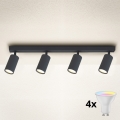 Brilagi - LED RGBW dimbare inbouwspot SELE 4xGU10/4,8W/230V 3000K antraciet + afstandsbediening