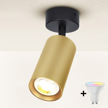 Brilagi - LED RGBW dimbare inbouwspot SELE GOLDEN 1xGU10/6W/230V 3000K zwart/goud + afstandsbediening