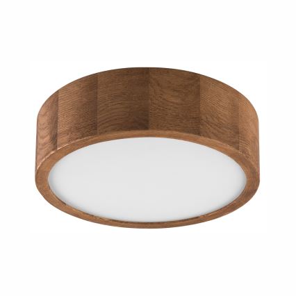 BRILAGI - LED RGBW dimbaar plafondlamp CARVALHO 1xE27/12W/230V 2700–6500K Wi‑Fi eiken Ø 27,5 cm
