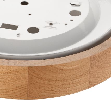 Brilagi - Dimbare LED RGBW plafondlamp CARVALHO 1xE27/9W/230V 2700-6500K Wi-Fi eiken Ø 27,5 cm