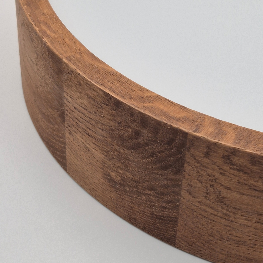 Brilagi - LED RGBW dimbare plafondlamp CARVALHO 2xE27/15W/230V 2700–6500K Wi‑Fi eiken Ø 37,5 cm