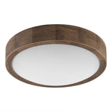 BRILAGI - LED RGBW dimbare plafondlamp CARVALHO SLIM 1xE27/12W/230V 2700-6500K eiken Ø 27 cm