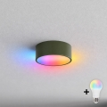 BRILAGI - LED RGBW dimbare plafondlamp CLARE 1xE27/12W/230V Ø 20 cm khaki