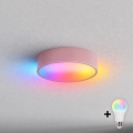 BRILAGI - LED RGBW dimbare plafondlamp CLARE 1xE27/12W/230V Ø 20 cm roze