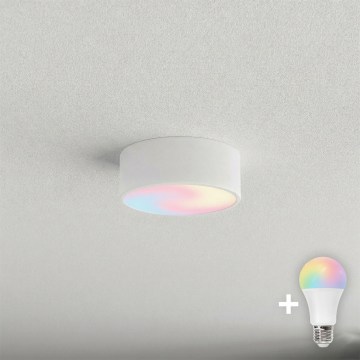 Brilagi - LED RGBW dimbare plafondlamp CLARE 1xE27/9W/230V 2700-6500K Ø 20 cm Wi-Fi wit