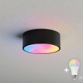 Brilagi - LED RGBW dimbare plafondlamp CLARE 1xE27/9W/230V 2700-6500K Ø 20 cm Wi-Fi zwart