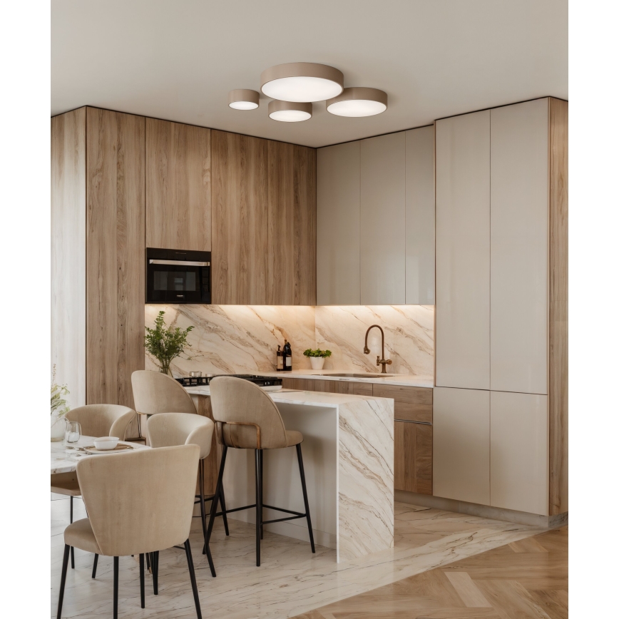 Brilagi - LED RGBW dimbare plafondlamp CLARE 2xE27/9W/230V 2700-6500K Ø 30 cm Wi-Fi beige