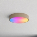 Brilagi - LED RGBW dimbare plafondlamp CLARE 3xE27/9W/230V 2700-6500K Ø 40 cm Wi-Fi beige
