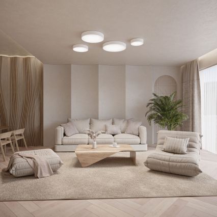 Brilagi - LED RGBW dimbare plafondlamp CLARE 3xE27/9W/230V 2700–6500K Ø 40 cm Wi‑Fi wit