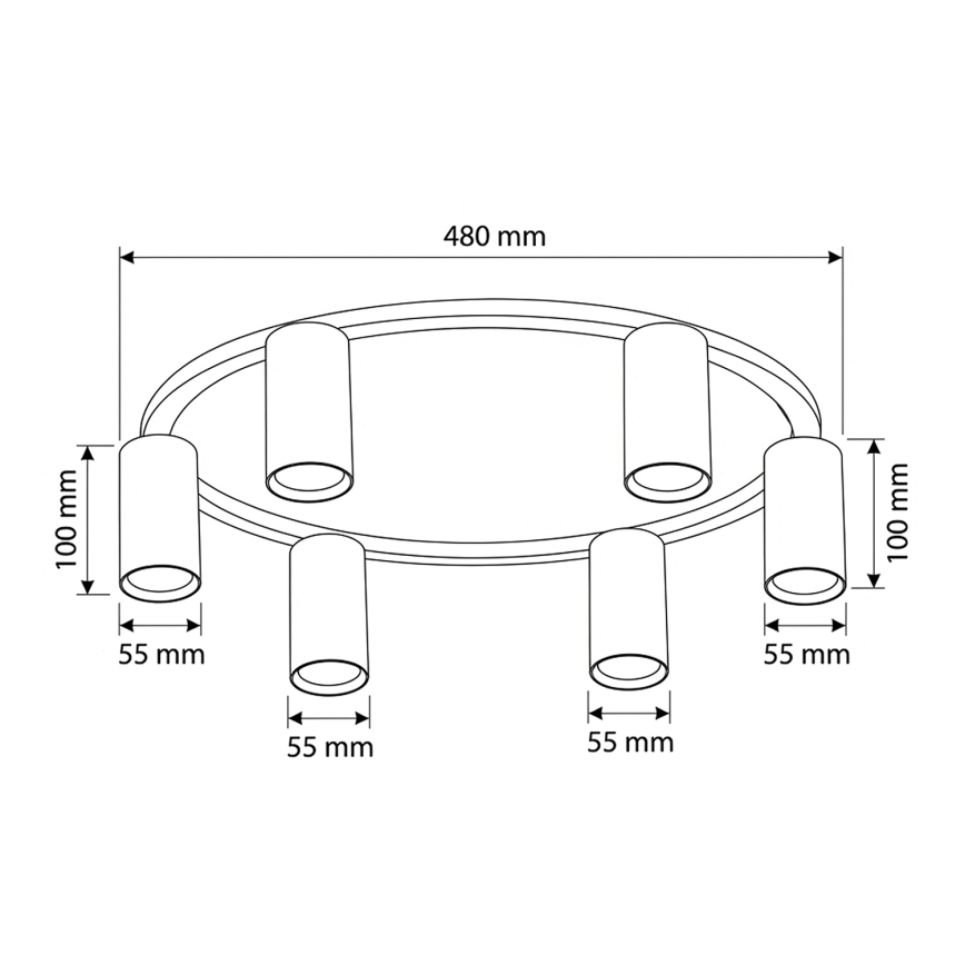 Brilagi - LED RGBW dimbare plafondlamp SELE 6xGU10/6,5W/230V 2700-6500K wit + afstandsbediening