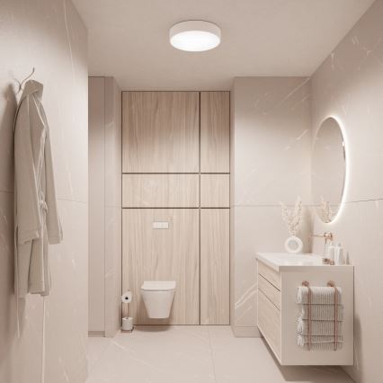 BRILAGI - LED RGBW dimbare plafondlamp voor badkamer CLARE 3xE27/12W/230V 2700-6500K Ø 40 cm IP54 wit
