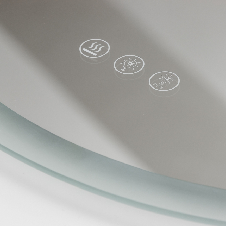 Brilagi - LED RGBW verwarmde badkamerspiegel CLARA PRO LED/18,5W/230V Ø 60 cm IP44 CRI 90 dimbaar + CCT