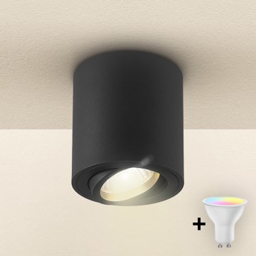 Brilagi - LED RGBW dimbare spot MIA 1xGU10/30W/230V 2700-6500K Wi-Fi 84x80 mm zwart