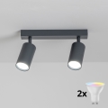 Brilagi - LED RGBW dimbare spot SELE 2xGU10/6W/230V 3000K antraciet + afstandsbediening